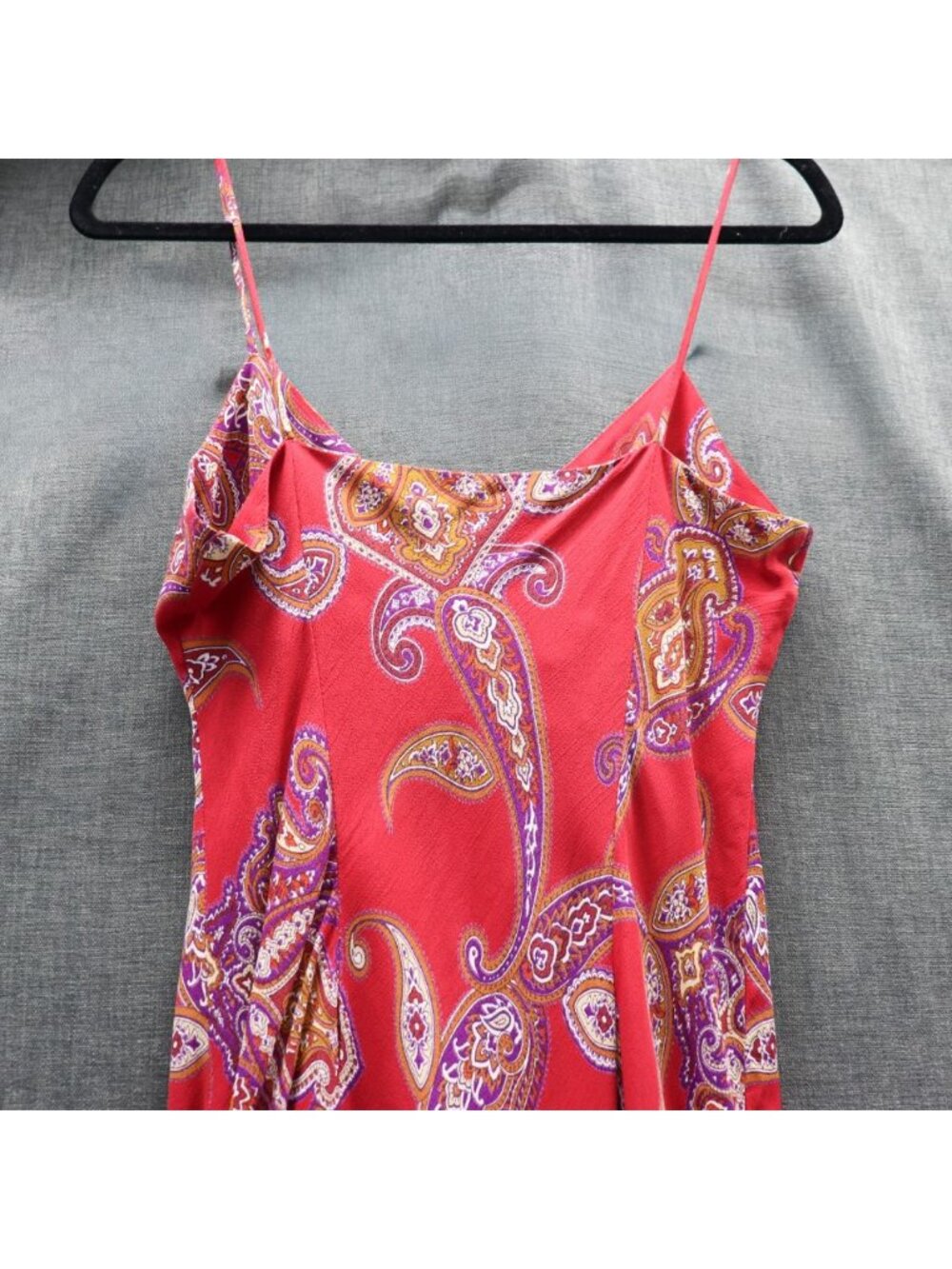 Vintage Arden B Y2K Coquette Paisley Slip Dress Red Purple Small - Picture 8 of 14